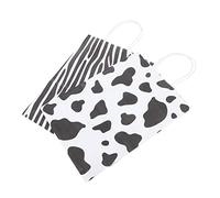FOYTOKI 24piezas Bolsa Para Envolver Estampado De Vaca y Cebra Party Gift Bags Para Fiestas De Cumpleaños