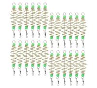 FOYTOKI 25 Piezas de Jaulas Trampa para Peces con Resorte del Retenedor de Cebo, Cuentas Luminosas y Acero al Carbono, Accesorios Estables para Pesca Nocturna y Diversos Escenarios