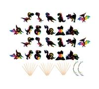 FOYTOKI 2juegos Kit De con Tarjetas Rasca y GANA Dinosaurios De Manualidades para Rascar y Pintar