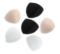 FOYTOKI 3 pares Almohadillas para Sujetador Grandes Talla Esponja Transpirable y Removible de Negro y Color Piel para Mujer y Deporte