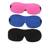 FOYTOKI 3 Pcs Antifaces para Dormir de Poliéster Formato 3d, Bloqueo Total de Luz para Mejor Descanso en Desplazamientos y Hogar Color Aleatorio