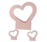 FOYTOKI 3 Piezas Conjunto de caja de flores de cajas de embalaje de ramas decoración de corazón de conformado envoltura cajas de flores de mano cajas de papel para envolver rosa