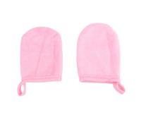 FOYTOKI 3 piezas Guantes de Limpieza Facial Gruesos Rosa Almohadillas Suaves Reutilizables para Eliminar Maquillaje y Polvo Paños de Microfibra Lavables para Cara