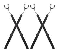 FOYTOKI 4 Correas Negras para Bastones de Senderismo y Palos para Andar, Hechas de Plástico y Poliéster, Portátiles Amplia Aplicabilidad para Adultos
