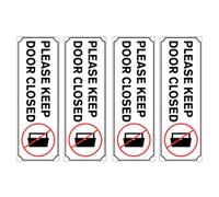 FOYTOKI 4 Piezas Pegatinas para Puertas de Pvc en Color Claro Recordatorio para Mantener la Puerta Cerrada, Diseño Minimalista y Elegante, Uso Prolongado en Sala de Descanso