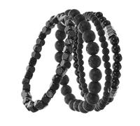 FOYTOKI 4piezas Pulsera De Platillo Con Gemas y Circonitas Conjunto De Pulseras Para Hombre Rockero Joyería Elegante Para Diario y Moda Urbana