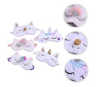 FOYTOKI 5 Piezas Máscara de Ojos de Viaje de Plush Unicornio para Relax