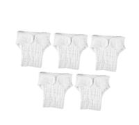 FOYTOKI 5piezas Algodón Reutilizables Para Bebés Inserciones Absorbentes y Cubiertas De Color Blanco Suaves y Transpirables Perfectos Para Uso Diario y Viajes