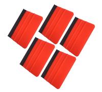 FOYTOKI 5piezas Espátulas para Película de Coche Unidades Rasqueta de Plástico con Borde de Fieltro Herramienta para Aplicar Vinilo Ventanas Accesorio Duradero y Seguro para Pintura Color
