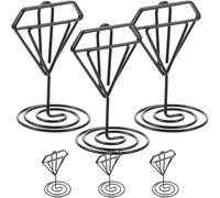 FOYTOKI 6 Clips Porta Tarjetas de Boda Base Estable, Soporte para Tarjetas de Mesa Negro de 50mm, Adecuado para Eventos, Bodas y Organización de Mesas, Set de 6 Piezas