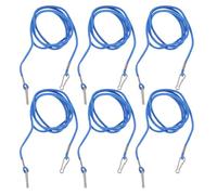 FOYTOKI 6 Correas Antipérdida para Guantes Clips de Sujeción y Cordón Ajustable Azul para Esquí, Parques Infantiles y Actividades al Aire Libre de Invierno