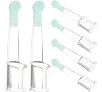 FOYTOKI 6 Cucharas para Limpieza de Oídos de Silicona y Pp, 3.0-3.9 Mm, 6 Piezas para Evitar Tapones y Eliminar Cerumen en Orejas de Diferentes Tamaños