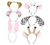 FOYTOKI 6 Piezas Diadema De Animal Orejas De Vaca Diadema De Dibujos Animados Para Fiestas Decoración Cabello Tocado De Fiesta Para Niñas Para Actuación