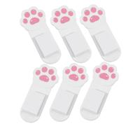 FOYTOKI 6 piezas Levantador de Tapa de Inodoro con Diseño de Pata de Gato Adhesivo Fuerte Fácil Instalación Higiénico y Portátil para Baños Casa Oficina y Espacios Públicos de Blancas