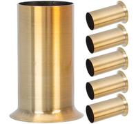 FOYTOKI 6 Piezas Repuestos Cristal Lámparas para Lámpara Casquillo de Hierro Dorado Accesorios para Hacer de Alto Rendimiento y Fácil Instalación en Hogar