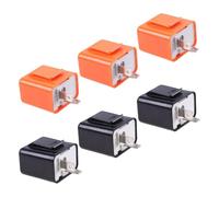 FOYTOKI 6 Relés Intermitentes Electrónicos LED de 12 V para Motocicleta Velocidad Ajustable y Diseño de 2 Pines, Resistente al Agua para Reemplazo Seguro