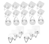 FOYTOKI 60 Ganchos Adhesivos para Pared Portaplacas, Soportes para Colgar Platos y Marcos de Fotos, Material Plástico Resistente, sin Clavos, 60 Piezas (20 Redondos, 20 Cuadrados Grandes,