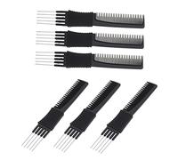 FOYTOKI 6piezas Peine De Profesional De Acero Peine Portátil Para Cardar Para Peinar Cabello Ondulado Suministros Cabello