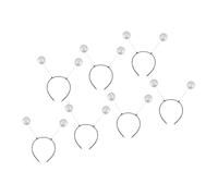 FOYTOKI 7 Diademas Plateadas Bolas de Espuma Decorativas para Cabello, Accesorio Creativo y Brillante Ideal para Fiestas Temáticas y Disfraces