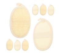 FOYTOKI 8 Piezas Natural Loofah Body Exfoliator Pads Soft Skin-friendly Bath Scrubber For Deep Pore Cleansing And Makeup Removal Quick-dry Multipurpose Shower Pads