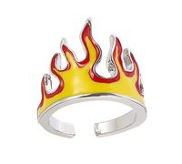 FOYTOKI Anillo De Fuego Ajustable De Metal Para Dedo Hip Hop, Personalidad Creativa, Unisex Para Estudiantes y Uso Diario, Tamaño Abierto y Ligero, Joyería Moderna