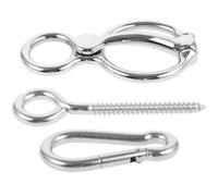 FOYTOKI Anillo Liberación Gradual de Acero Inoxidable para Caballos de Corbata de Cuerda y Tornillo Afilado para Establos y Entrenamiento