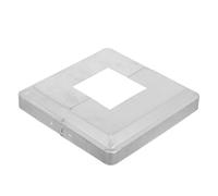 FOYTOKI Base de poste dividido cuadrado de hierro, cubierta decorativa para pasamanos de escalera, ajuste flexible, instalación DIY para cerca y columnas de porche