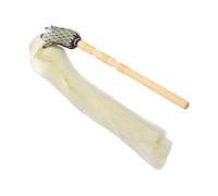 FOYTOKI Batidor de Caballo para Tai Chi Ligero y Fácil de Limpiar, con Mango de Madera y Lino, Adecuado para Rituales Tradicionales y Actuaciones en Escenario