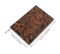 FOYTOKI Bloc de Notas A5 Vintage Tapa Dura y Diseño Búho, Papel Rayado Adecuado para Escritura Creativa y Trabajo Poético