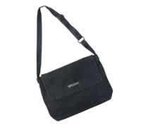 FOYTOKI Bolso Bandolera de Hombro Casual de Tela Vaquera para Mujer y Niña, Bolso Mensajero Negro Espacio Amplio para Viajes y Actividades Cotidianas, Dimensiones 13.38X2.36X9.84 Pulgadas