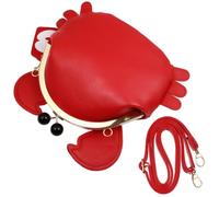 FOYTOKI Bolso Bandolera Forma de Cangrejo para Mujer, Cross Body Bag Women de Pu Rojo Interior Completamente Forrado y Diseño Elegante para Uso Diario