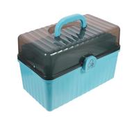 FOYTOKI Botiquín Multicapa Grande Para Medicamentos Gran Capacidad, Caja De Medicinas Portátil De Plástico Azul Hielo, Almacenamiento Doméstico Emergencia, Uso Familiar y Viajes