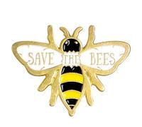 FOYTOKI Broche de Abeja de Esmalte y Aleación Ecológica, Accesorio Ligero y Pequeño para Mujer, Decoración de Ropa Casual y Fiesta, Diseño Creativo Níquel, Joyería Versátil para Solapas