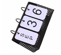 FOYTOKI Calendario Perpetuo y Material Resistente de Hierro de Escritorio Diseño para de Mesa en Dormitorios y Oficinas