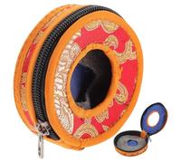 FOYTOKI Caso de campana de Nepal en algodón, bolsa para campanas de mano con almacenamiento seguro, diseño artesanal para prácticas de meditación y rituales Color Aleatorio