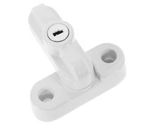 FOYTOKI Cerradura de Seguridad para Ventanas Forma de T Cierre Antirrobo para Puertas y Ventanas Abatibles Tornillos y Botón de Fijación 1 Unidad Bloqueo Práctico y Resistente para