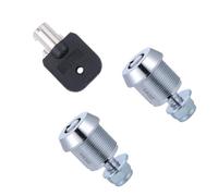 FOYTOKI Cerradura Tubular de Leva de 17 Mm para Puertas de Máquinas Arcade y Gabinetes, 2 Piezas con 1 Llave Incluida, Cerradura Tubular Resistente para Caja de Color Color