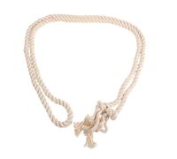 FOYTOKI Cinturón De Cuerda Para Mujer Bohemio Tejido De Algodón y Lino Ajustable Decorativo Vintage Blanco Crema Para Disfraz y Uso Diario