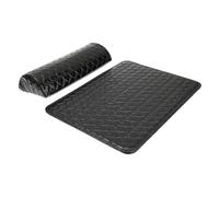FOYTOKI Cojines de Muñeca para Manicura Almohadilla de Cuero Sintético Negro Lavable para Salón y Personal