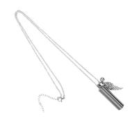 FOYTOKI Collar para Cenizas de Acero Inoxidable Medallón de Perfume y Alas de Ángel, Urna Conmemorativa Ligera y Resistente para Recuerdo de Mascotas y Seres Queridos