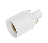 FOYTOKI Convertidor de Portalámparas Cuatro Pines G24Q a E27, Adaptador para Bombillas en Iluminación Comercial y Residencial