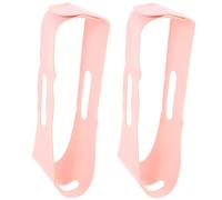 FOYTOKI Correa Antirronquidos Ajustable para Barbilla 2 Piezas, Banda Elástica para Evitar Ronquidos, Soporte Cómodo para Adultos, Uso Nocturno, Color Rosa, Ayuda para Dormir Mejor