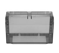 FOYTOKI Cubierta Protectora de Enchufe de Pared Autoadhesiva, Doble Salida Elevada Negra, Carcasa Resistente al Agua para Baño y Exterior, Funda Antisalpicaduras para Enchufe Eléctrico