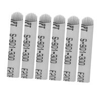 FOYTOKI Cuchillas Para Cejas 50 Pcs 14 Agujas u Forma Acero Uso Femenino Maquillaje Permanente Herramientas Portátil