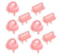 FOYTOKI De Enchufes a Prueba De Niños Para Bebés, Set De 10 Piezas Rosa, Cubiertas De Seguridad Eléctricas De Silicona, Aislantes Reutilizables Para Enchufes, Protección Infantil El Hogar