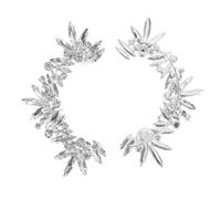 FOYTOKI Ear Cuff con Cristales Brillantes para Mujer Clip de Oreja Forma Perforación Ligero y Cómodo para Fiestas Bodas y Diario