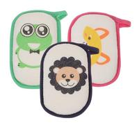 FOYTOKI Esponja De Baño Para Recién Nacidos y Niños Pequeños 3 Piezas Multicolor Suave Para Baby Shower Uso Infantil Gancho Para Ducha