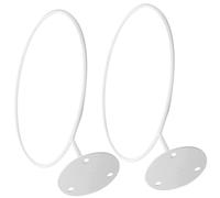 FOYTOKI Estante Metálico para Balones Deportivos, 2 Soportes para Baloncesto y Fútbol, Almacenamiento Compacto para Balones en Garaje y Dormitorio, Color Blanco