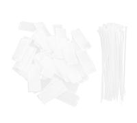 FOYTOKI Etiquetas para Cables de Abs Reutilizables 50 Piezas, Identificadores de Cables Multicolores Resistentes al Agua, Marcadores Escritos a Mano para Gestión y Organización en Oficina