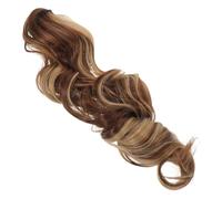 FOYTOKI Extensión de Coleta Rizada Larga Sintética Pinza para Mujer Postizo de Coleta Ondulada de Aspecto Natural